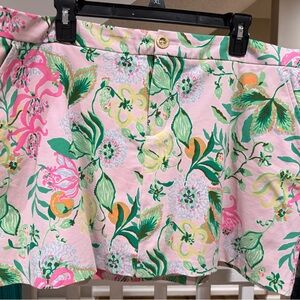 Lilly Pulitzer Pink and Green Floral Collette skort